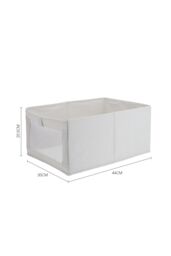 Living and Home Foldable Fabric Clothes Jeans Storage Box Wardrobe Organizer 30*40*20.5 CM in Beige - thumbnail 6