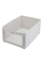 Living and Home Foldable Fabric Clothes Jeans Storage Box Wardrobe Organizer 30*40*20.5 CM in Beige - thumbnail 4