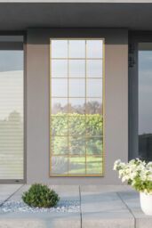 "MirrorOutlet Gold Modern Window Garden Wall Mirror 79"" X 31"" (200CM X 80CM) - Size: 1 Pack" - thumbnail 2