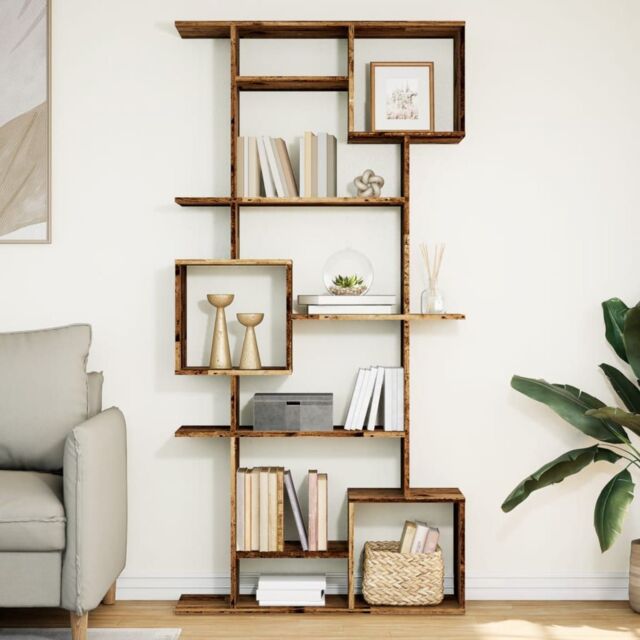Berkfield Home Book Cabinet Old Wood 92x29x188 cm Engineered Wood in Brown - Size: 92 x 29 x 188 cm - image 1