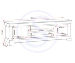 Seconique Bordeaux TV Stand (Fully Assembled) in Light Grey - thumbnail 9