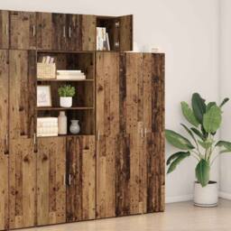 Berkfield Home Wall Cabinet Old Wood 30x42.5x40 cm Engineered Wood in Brown - thumbnail 4