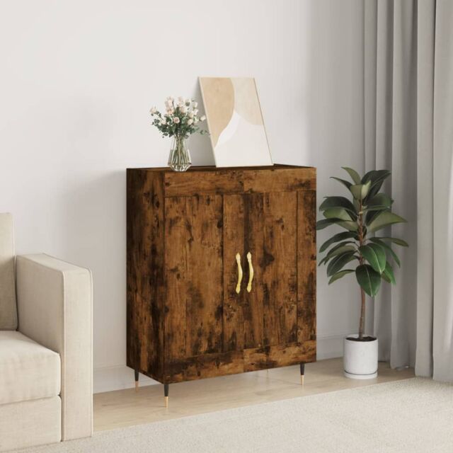 Berkfield Home Sideboard Smoked Oak 69.5x34x90 cm Engineered Wood in Brown