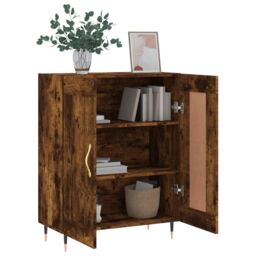 Berkfield Home Sideboard Smoked Oak 69.5x34x90 cm Engineered Wood in Brown - thumbnail 4