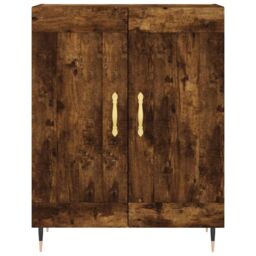 Berkfield Home Sideboard Smoked Oak 69.5x34x90 cm Engineered Wood in Brown - thumbnail 5