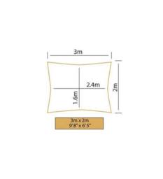Primrose 5m x 4m Water Resistant Patio Sun Shade Sail 96.5% UV Block Free Rope in Off-White - thumbnail 3