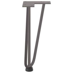 Berkfield Home Hairpin Table Legs 4 pcs Natural Steel 30 cm Solid Steel in Grey - thumbnail 6