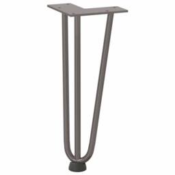 Berkfield Home Hairpin Table Legs 4 pcs Natural Steel 30 cm Solid Steel in Grey - thumbnail 4