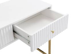 Vente-unique Dressing Table With Mirror - 5 Drawers - White & Gold - PEROLIA - thumbnail 8