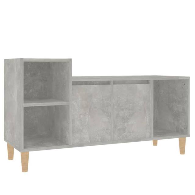 Berkfield Home TV Cabinet Concrete Grey 100x35x55 cm Engineered Wood - Size: 100 x 35 x 55 cm - image 1