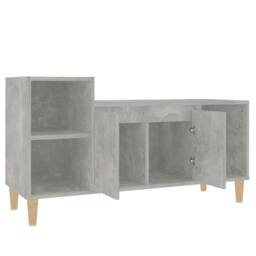 Berkfield Home TV Cabinet Concrete Grey 100x35x55 cm Engineered Wood - Size: 100 x 35 x 55 cm - thumbnail 5