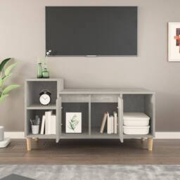 Berkfield Home TV Cabinet Concrete Grey 100x35x55 cm Engineered Wood - Size: 100 x 35 x 55 cm - thumbnail 3