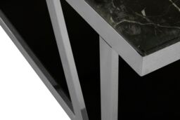 Orsina Durable Marble Top Coffee Table, Contemporary Decorative Coffee Table For Livingroom, Strong Coffee Table in Black - thumbnail 5