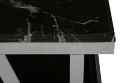 Orsina Durable Marble Top Coffee Table, Contemporary Decorative Coffee Table For Livingroom, Strong Coffee Table in Black - thumbnail 4