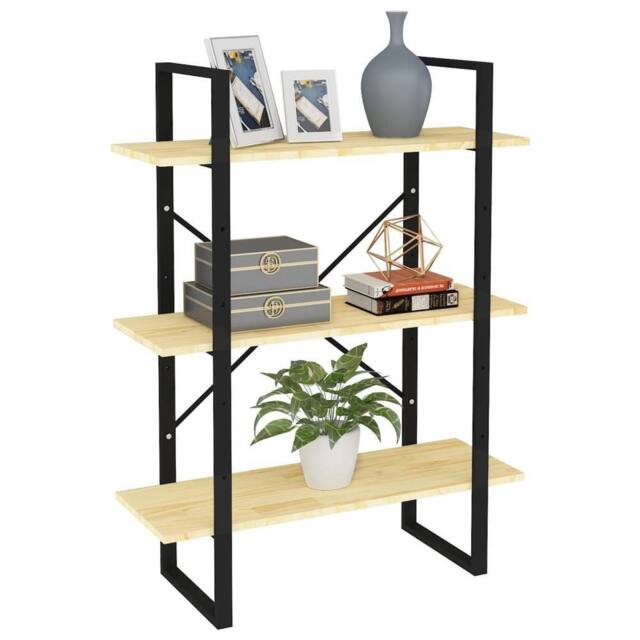 Berkfield Home Modern 3-Tier Book Cabinet 80x30x105 cm Solid Pine Wood in Light Tan - Size: 80 x 30 x 105 cm - image 1
