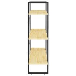 Berkfield Home Modern 3-Tier Book Cabinet 80x30x105 cm Solid Pine Wood in Light Tan - Size: 80 x 30 x 105 cm - thumbnail 6