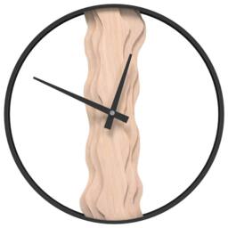 Berkfield Home Wall Clock Brown √ò35 cm Iron & Oak Wood - thumbnail 3