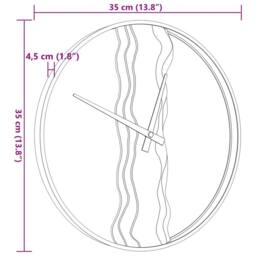Berkfield Home Wall Clock Brown √ò35 cm Iron & Oak Wood - thumbnail 7