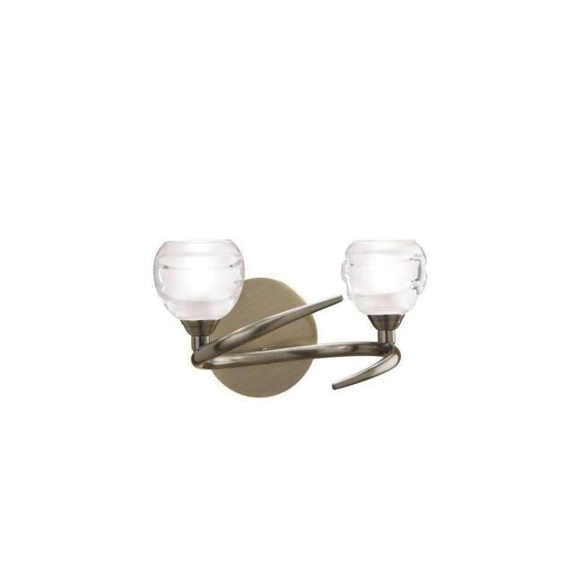 Netlighting Loop Wall Lamp Switched 2 Light G9 Antique Brass in Bronze - image 1
