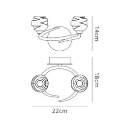 Netlighting Loop Wall Lamp Switched 2 Light G9 Antique Brass in Bronze - thumbnail 2