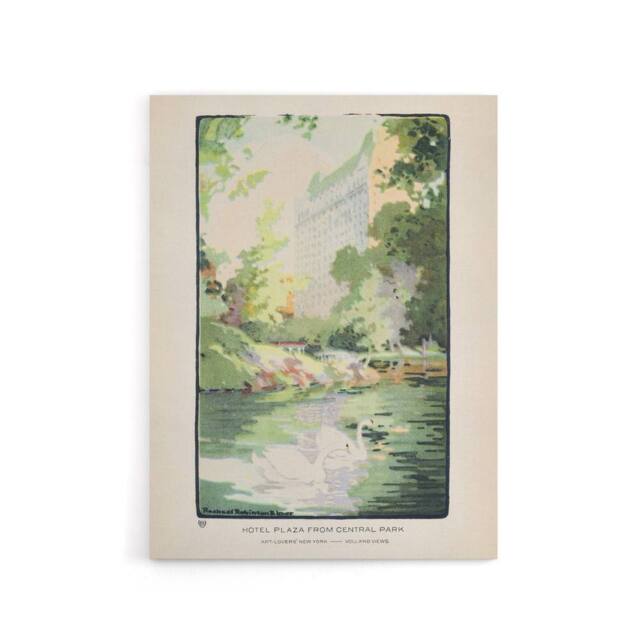 "Artery8 Hotel Plaza from Central Park Elmer Canvas Wall Art Print - Size: W12"" x H16""" - image 1