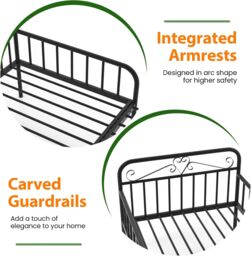 Gymax Extendable Daybed Frame Single Metal Bed With Trundle & Slats Support in Black - thumbnail 5