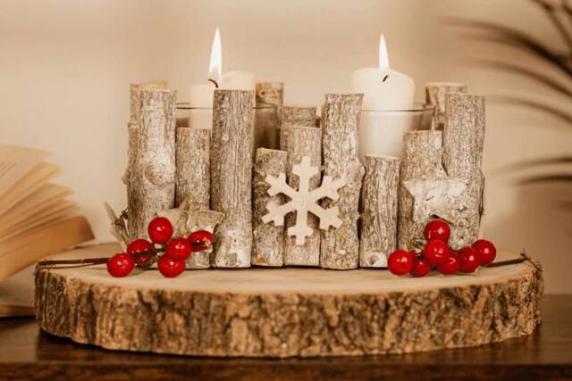 Marco Paul Christmas Tealight Candle Holder - Snowflake in Brown - image 1