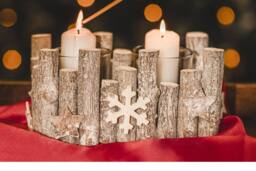 Marco Paul Christmas Tealight Candle Holder - Snowflake in Brown - thumbnail 2