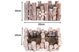 Marco Paul Christmas Tealight Candle Holder - Snowflake in Brown - thumbnail 7