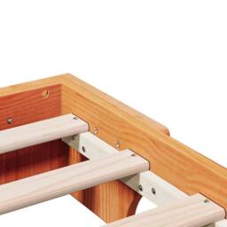 Berkfield Home Modern Bed Frame Wax brown Wood 120 x 200 cm Brown Bed Frame - thumbnail 8