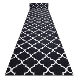 RugsX Anti-Slip Trellis Runner in Black - Size: 57 cm x 640 cm - thumbnail 1