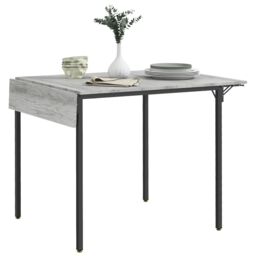 HOMCOM Folding Dining Table, Drop Leaf Table for 2-4 People, Grey - thumbnail 2