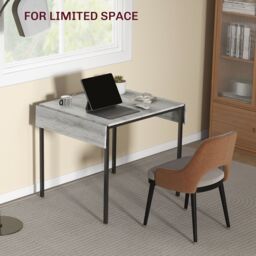 HOMCOM Folding Dining Table, Drop Leaf Table for 2-4 People, Grey - thumbnail 5