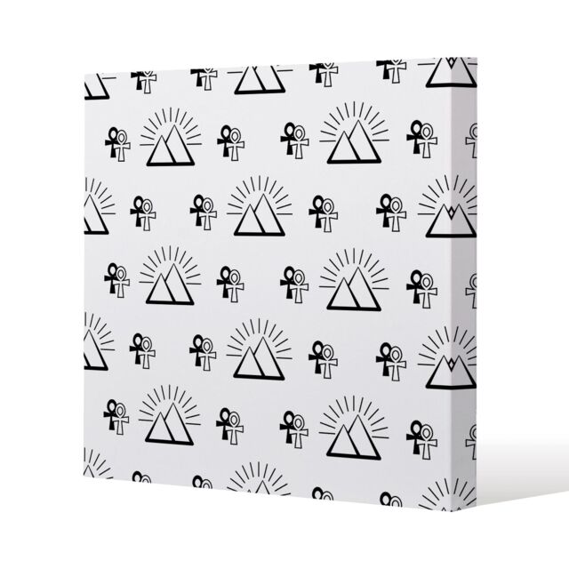 Benjamin Tate Design Egyptian pyramid & ankh (Canvas Print) / 61 x 61 x 4cm in Natural - Size: 61 x 61 x 4 cm - image 1