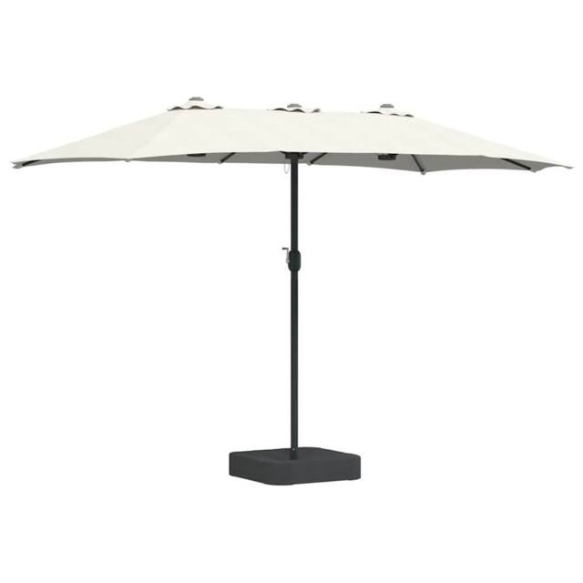 Berkfield Home Garden Parasol Folding Sand 385 x 209 x 244 cm Fabric in Light Sand - image 1