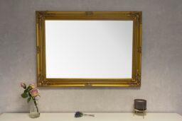 Downton Interiors Large Antique Gold Wood Frame Wall Mirror 90cm x 65cm - thumbnail 4