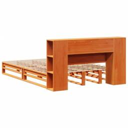 Berkfield Home Decorative Bookcase Bed without Mattress Wax Brown 140x200 cm Sol in Tan - thumbnail 8