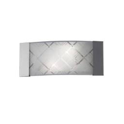 Netlighting Aries Flush Wall Lamp 2 Light Polished Chrome Glass in Grey - thumbnail 1