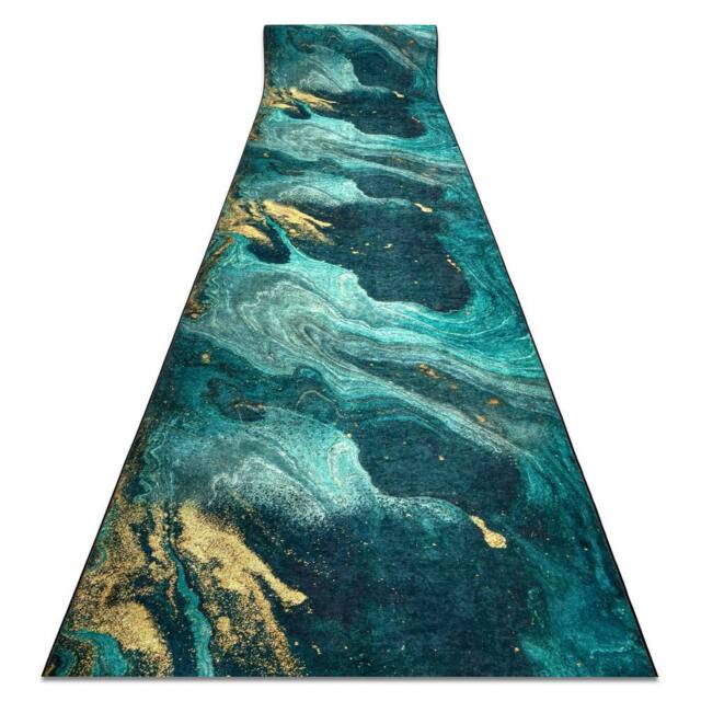 RugsX Anti-Slip Lotus Runner in Green - Size: 60 cm x 150 cm - image 1