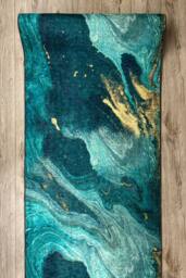 RugsX Anti-Slip Lotus Runner in Green - Size: 60 cm x 150 cm - thumbnail 4
