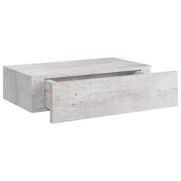 Berkfield Home Wall-mounted Drawer Shelf Concrete Grey 40x23.5x10cm MDF - Size: 40x23.5x10 cm - thumbnail 6