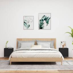 Berkfield Home TV Wall Cabinets 2 pcs Black 40.5x30x40 cm Engineered Wood - thumbnail 1