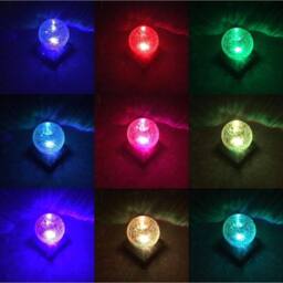 FLAVORA 2 Pack Multicolor Solar Crackle Ball Fence Post LED Lights in Clear - Size: 100 cm - thumbnail 6