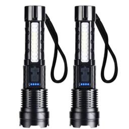 NESTLUNE 2Pcs Super Bright Flashlight 99000000LM LED in Black - thumbnail 1