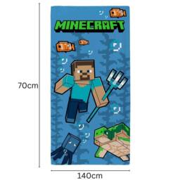 Minecraft Trident Beach Towel in Blue - thumbnail 2
