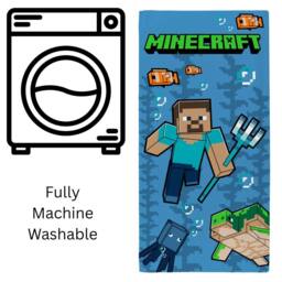 Minecraft Trident Beach Towel in Blue - thumbnail 5