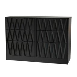 Ready Assembled 2 U Washington 6 Drawer Wide Chest (Ready Assembled) in True Black - thumbnail 3