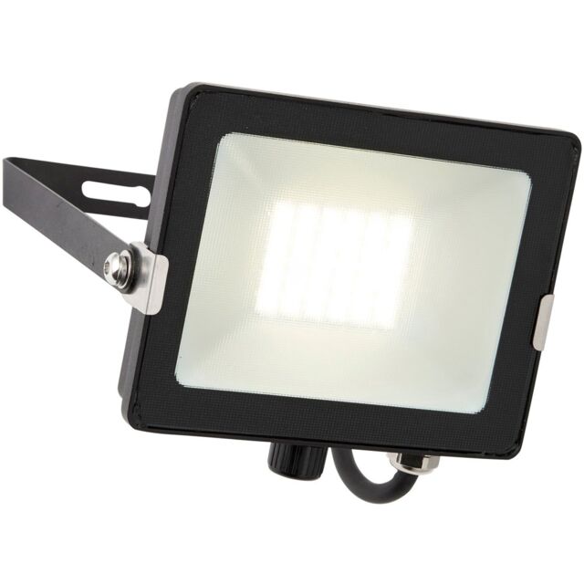 Loops Outdoor IP65 Waterproof Floodlight - 30W Cool White LED - Matt Black Aluminium - image 1