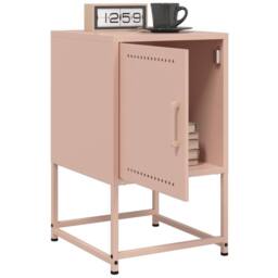 Berkfield Home Durable Bedside Cabinets 2 pcs Pink 36x39x60.5 cm Steel - thumbnail 4