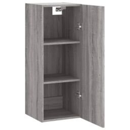 Berkfield Home Wall Mounted Cabinet Grey Sonoma 34.5x34x90 cm Engineered Wood - thumbnail 5